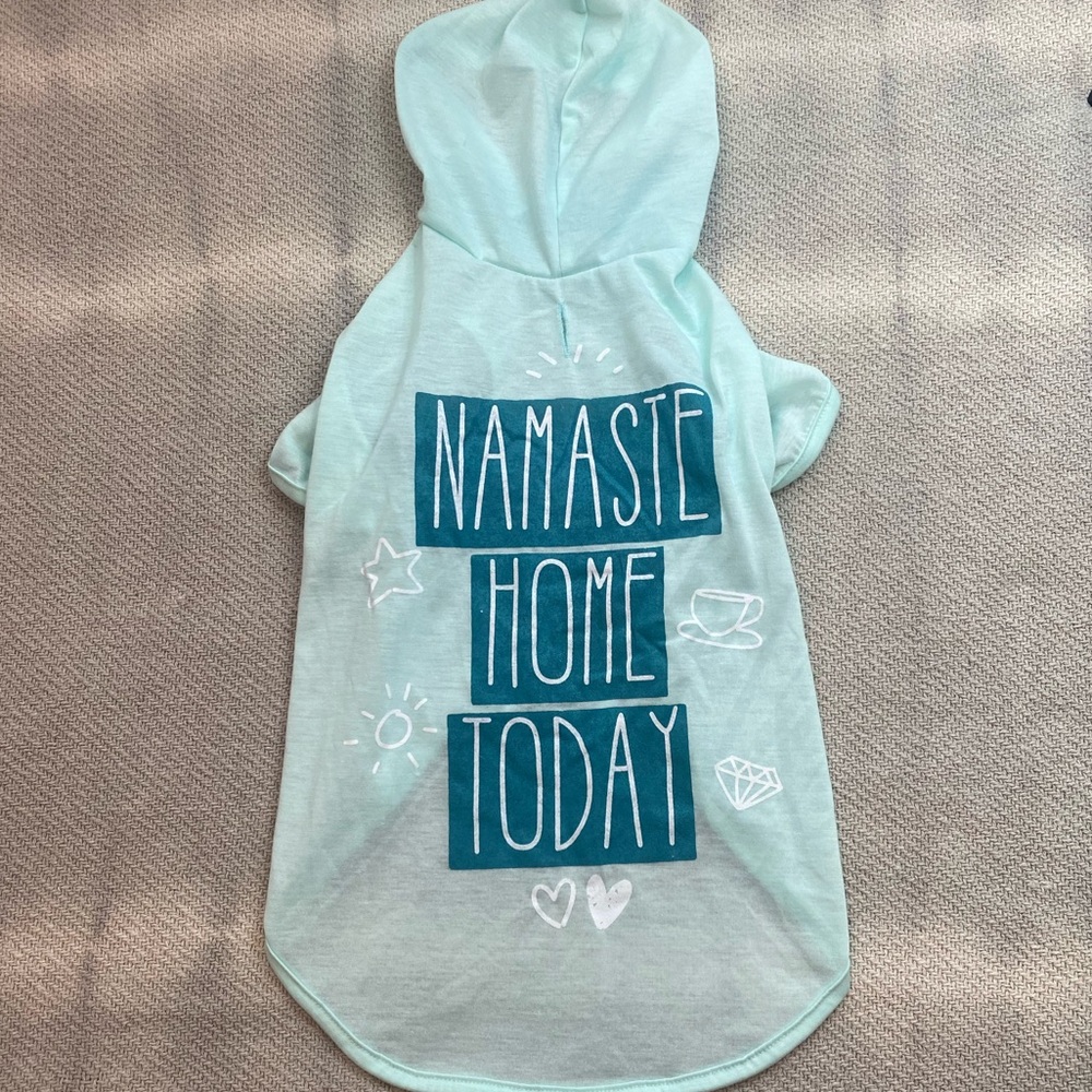 Namaste Home Today Dog Hoodie Size Large NWT